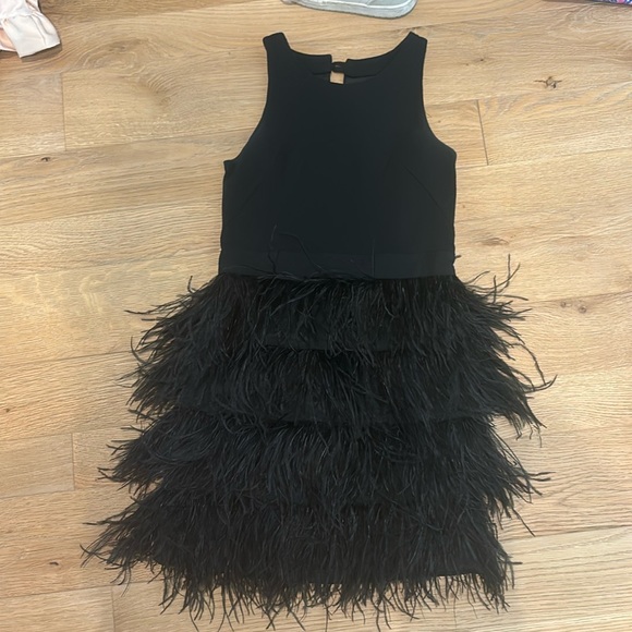 Milly Minis Blair Ostrich feather dress - size 12 - Worn once. - Picture 1 of 3